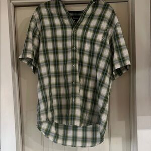 Marmot Green and White Plaid Shirt